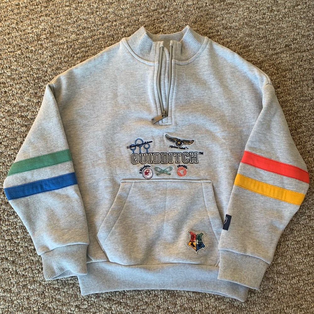 NWT Marks & Spencer HARRY POTTER Half Zip Sweatshirt Size 6-7